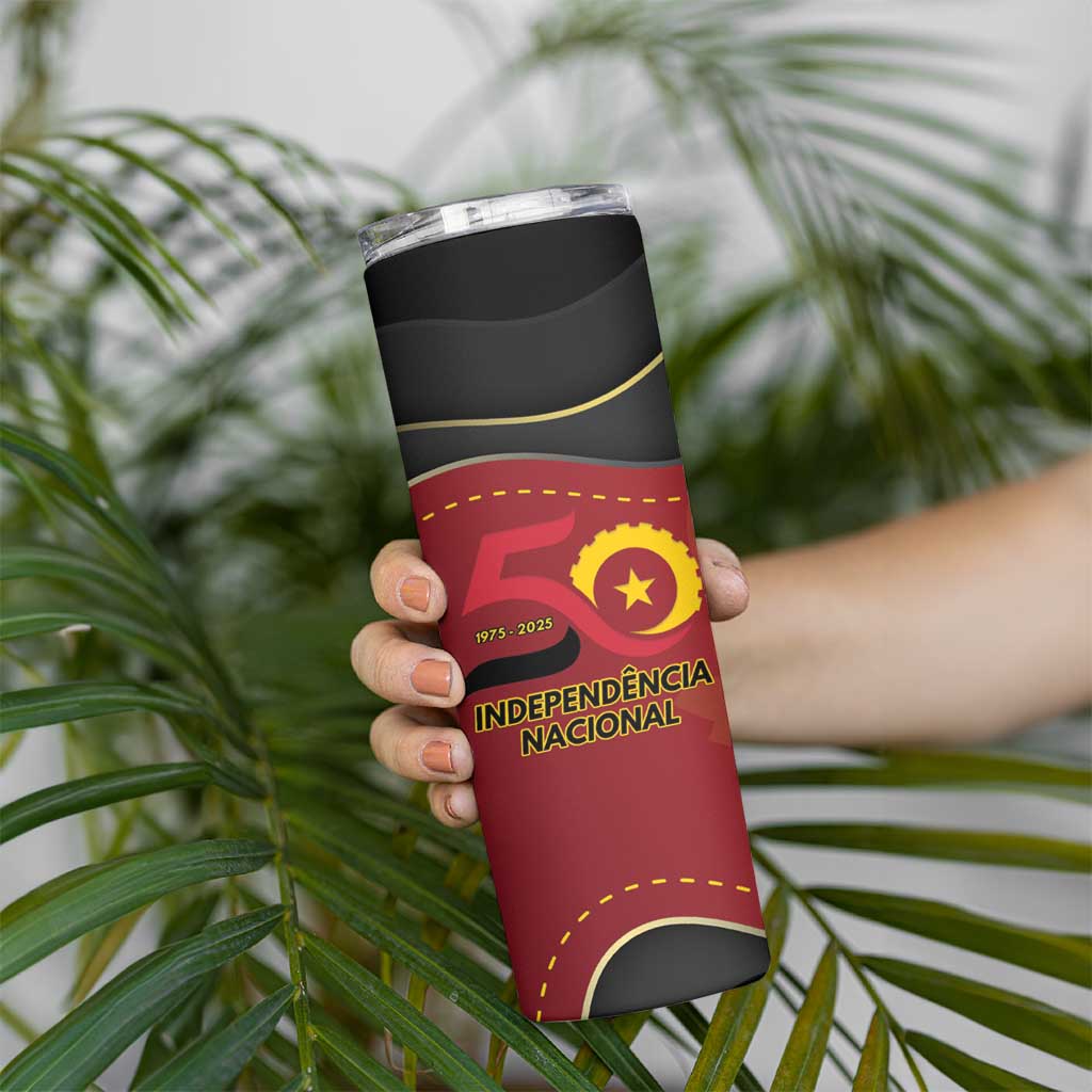 Personalized Angola Independence Day Skinny Tumbler Virtue Is Stronger When United - Wonder Print Shop