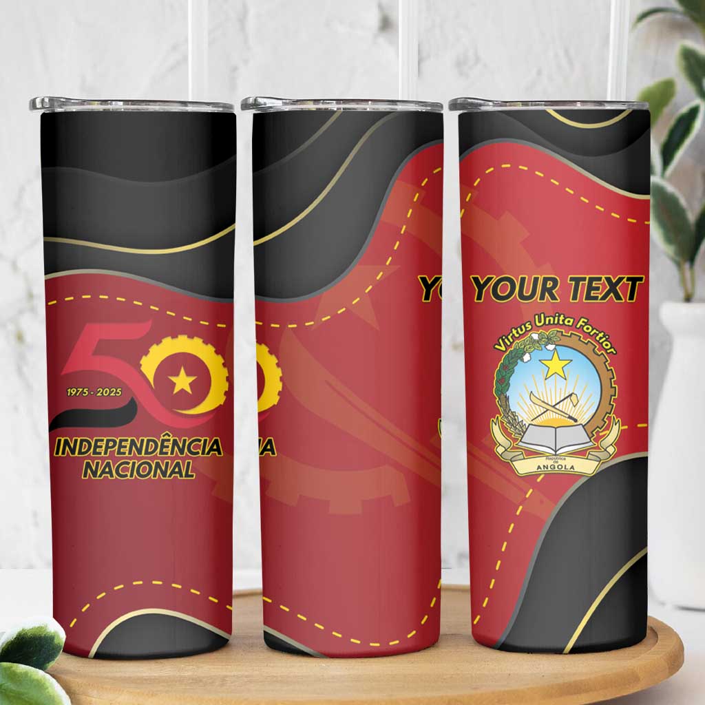 Personalized Angola Independence Day Skinny Tumbler Virtue Is Stronger When United - Wonder Print Shop