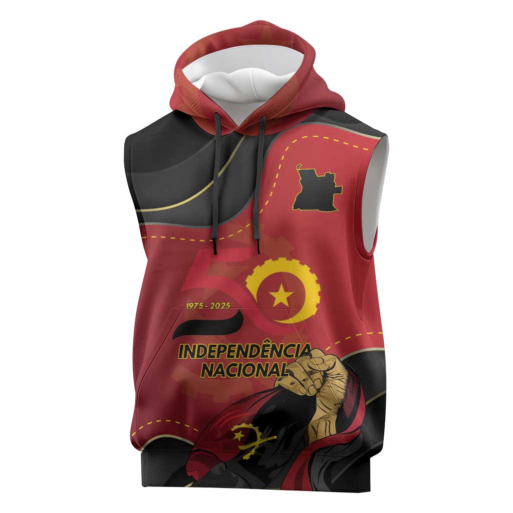 Personalized Angola Independence Day Sleeveless Hoodie Virtue Is Stronger When United - Wonder Print Shop