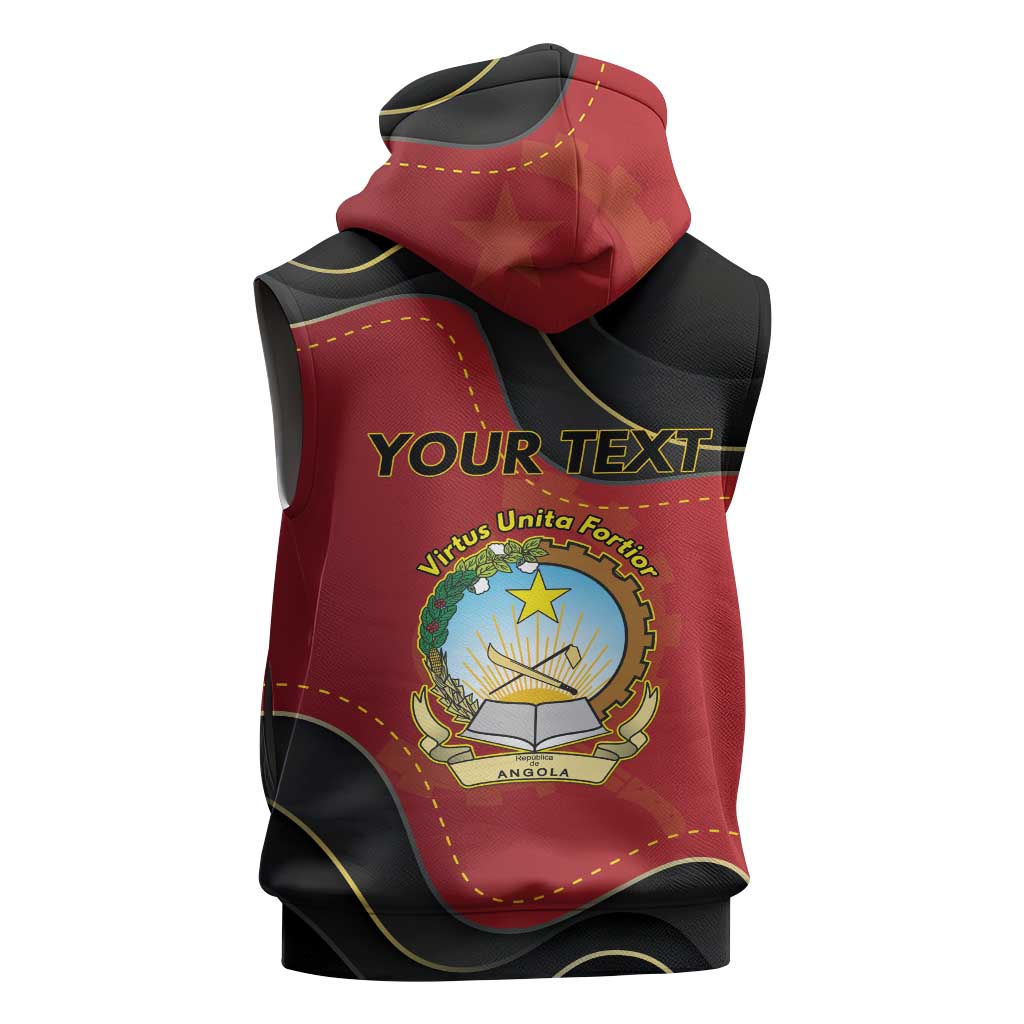 Personalized Angola Independence Day Sleeveless Zip Hoodie Virtue Is Stronger When United - Wonder Print Shop