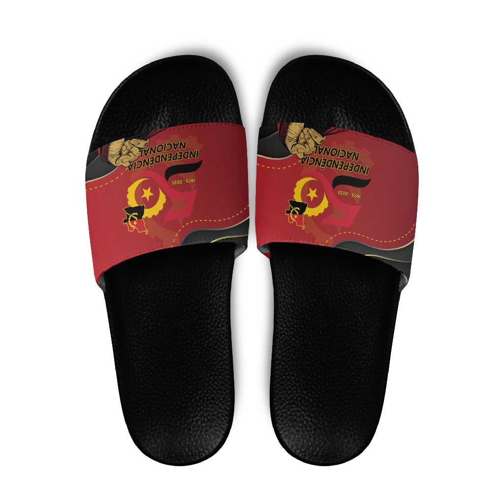 Angola Independence Day Slide Sandals Virtue Is Stronger When United - Wonder Print Shop