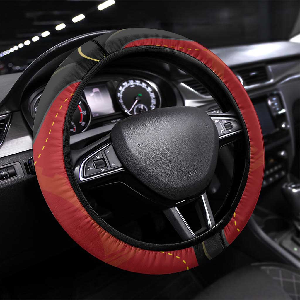 Angola Independence Day Steering Wheel Cover Virtue Is Stronger When United - Wonder Print Shop