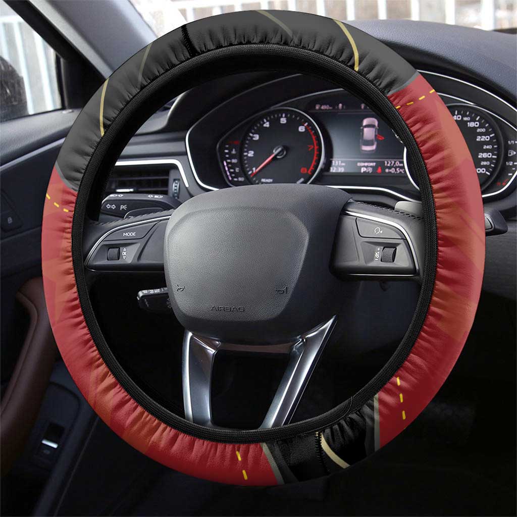 Angola Independence Day Steering Wheel Cover Virtue Is Stronger When United - Wonder Print Shop