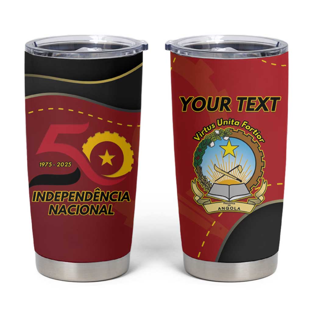 Personalized Angola Independence Day Tumbler Cup Virtue Is Stronger When United - Wonder Print Shop