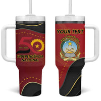Personalized Angola Independence Day Tumbler With Handle Virtue Is Stronger When United - Wonder Print Shop