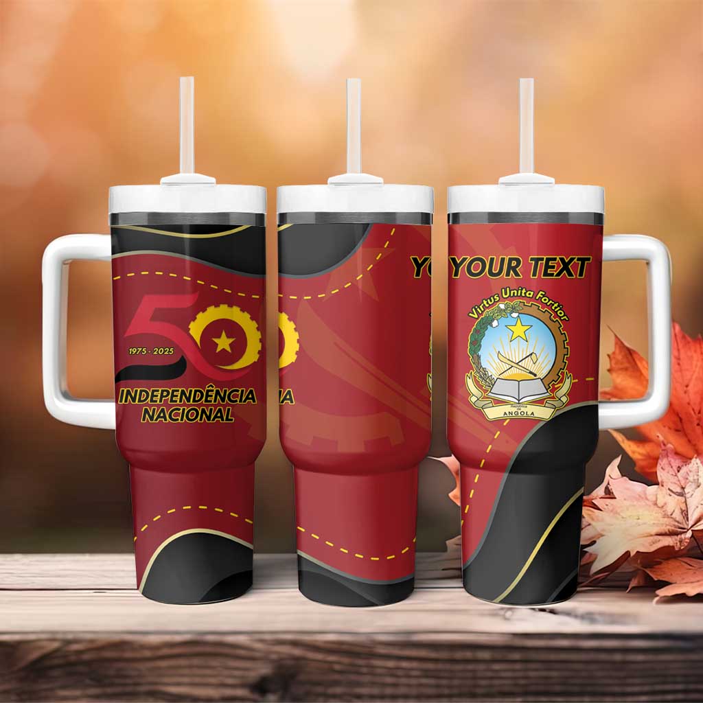 Personalized Angola Independence Day Tumbler With Handle Virtue Is Stronger When United - Wonder Print Shop