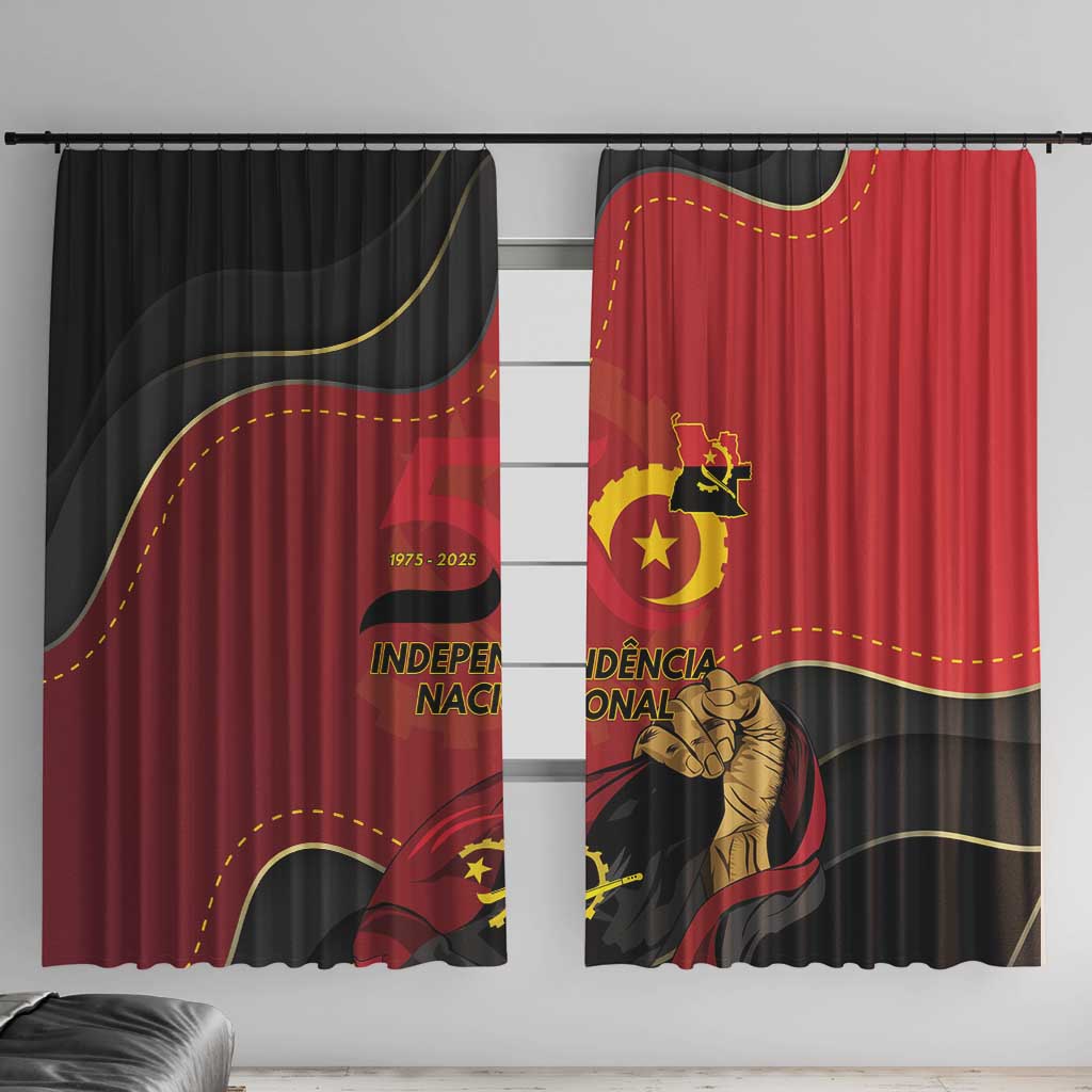 Angola Independence Day Window Curtain Virtue Is Stronger When United - Wonder Print Shop