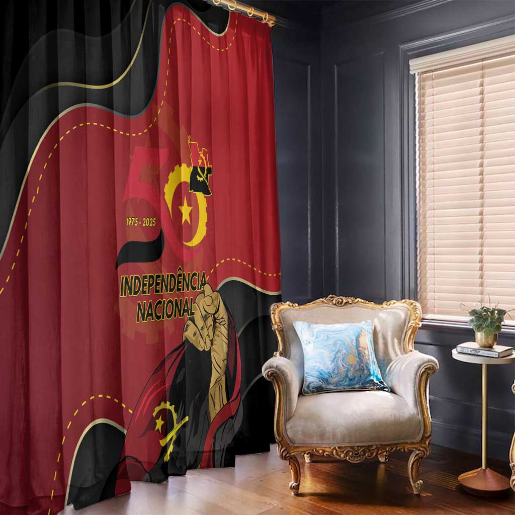 Angola Independence Day Window Curtain Virtue Is Stronger When United - Wonder Print Shop