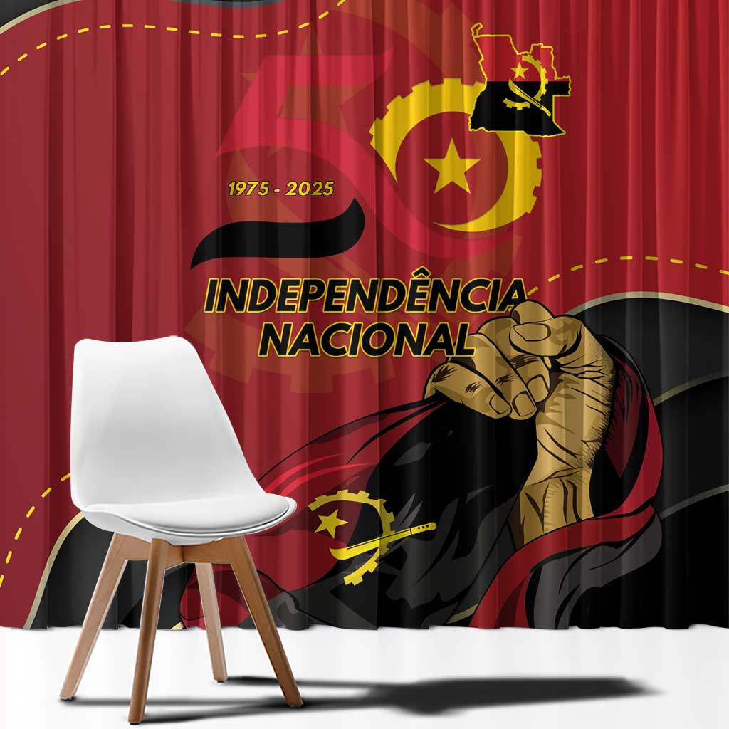 Angola Independence Day Window Curtain Virtue Is Stronger When United - Wonder Print Shop