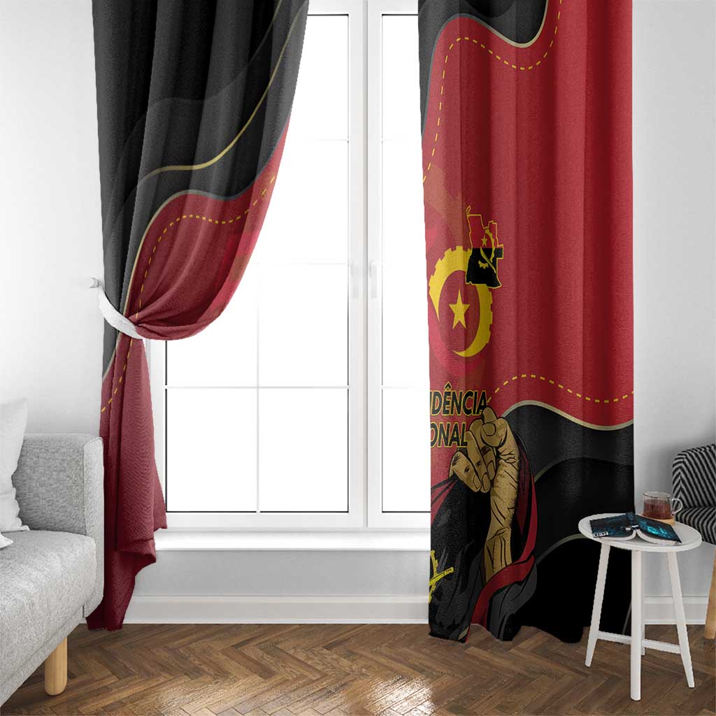 Angola Independence Day Window Curtain Virtue Is Stronger When United - Wonder Print Shop