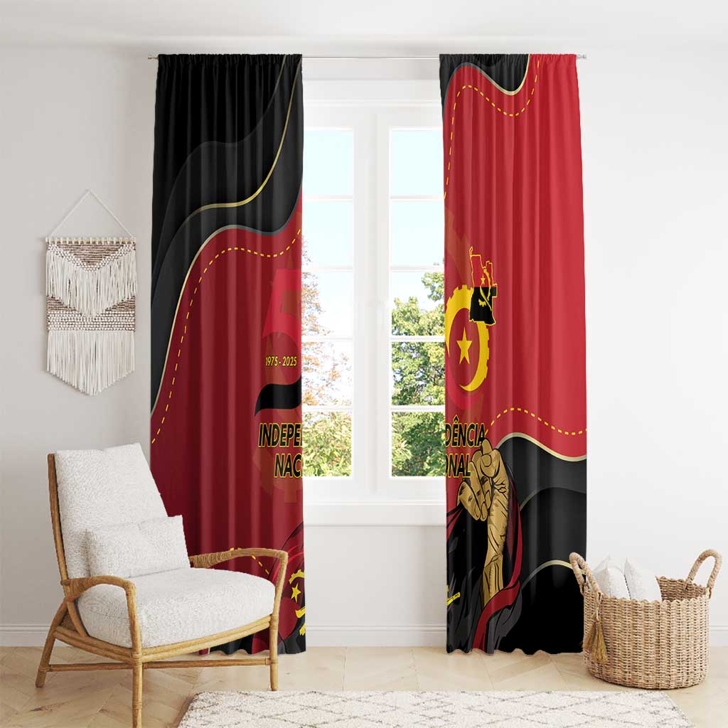 Angola Independence Day Window Curtain Virtue Is Stronger When United - Wonder Print Shop