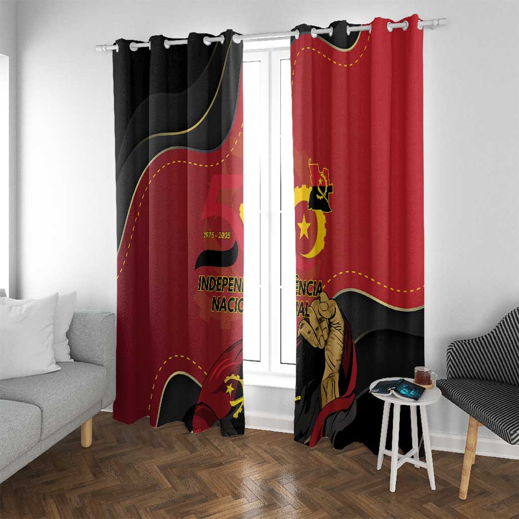 Angola Independence Day Window Curtain Virtue Is Stronger When United - Wonder Print Shop