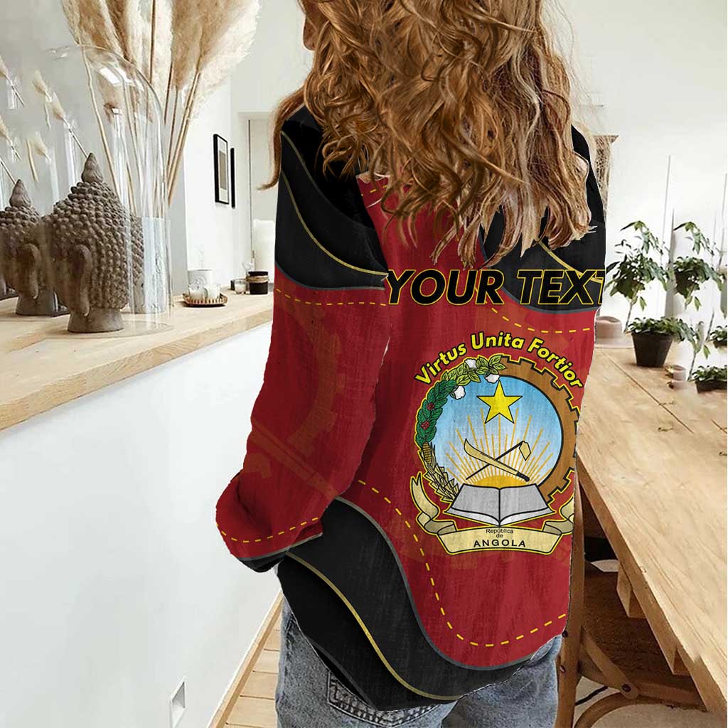 Personalized Angola Independence Day Women Casual Shirt Virtue Is Stronger When United - Wonder Print Shop