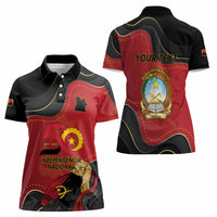 Personalized Angola Independence Day Women Polo Shirt Virtue Is Stronger When United - Wonder Print Shop