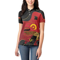 Personalized Angola Independence Day Women Polo Shirt Virtue Is Stronger When United - Wonder Print Shop