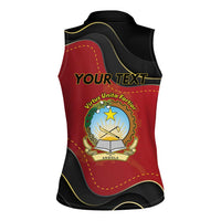 Personalized Angola Independence Day Women Sleeveless Polo Shirt Virtue Is Stronger When United - Wonder Print Shop