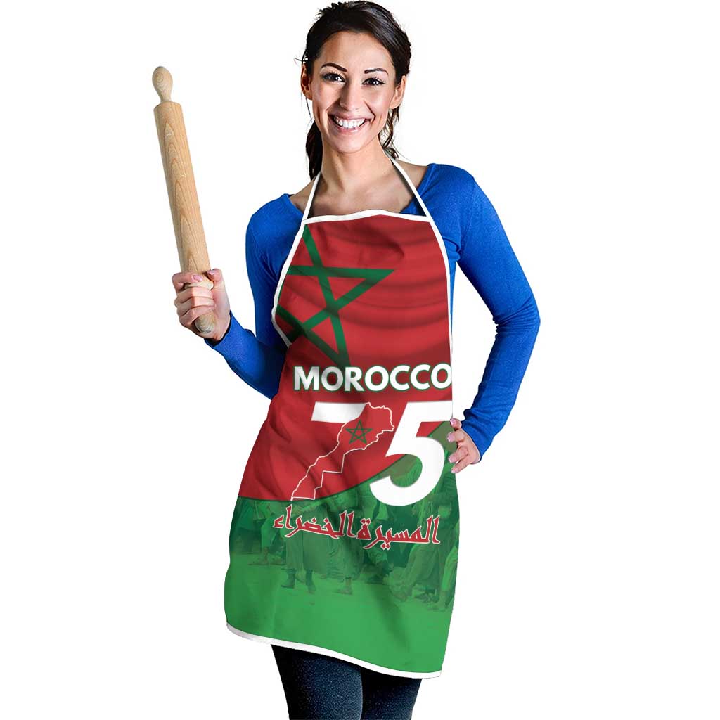 Morocco Green March Day Apron One People - One Nation - Wonder Print Shop