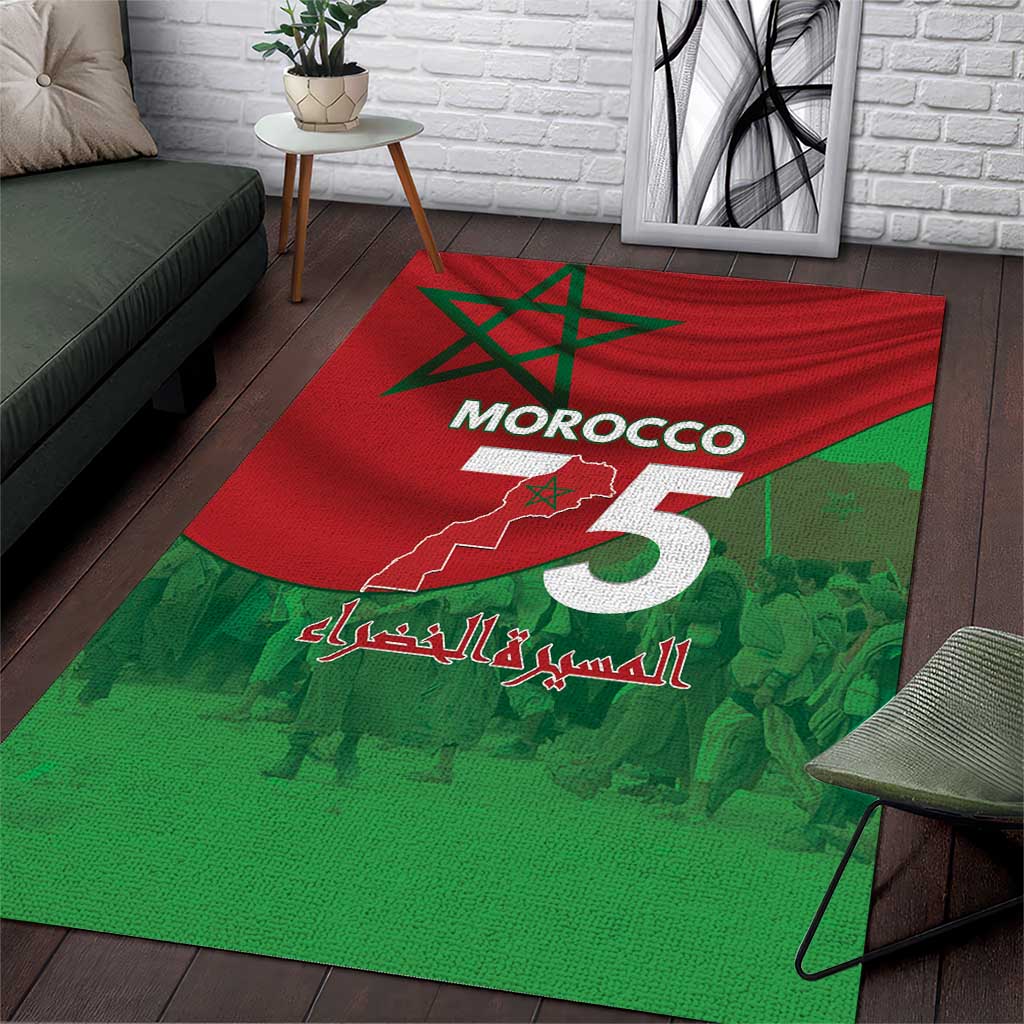 Morocco Green March Day Area Rug One People - One Nation - Wonder Print Shop