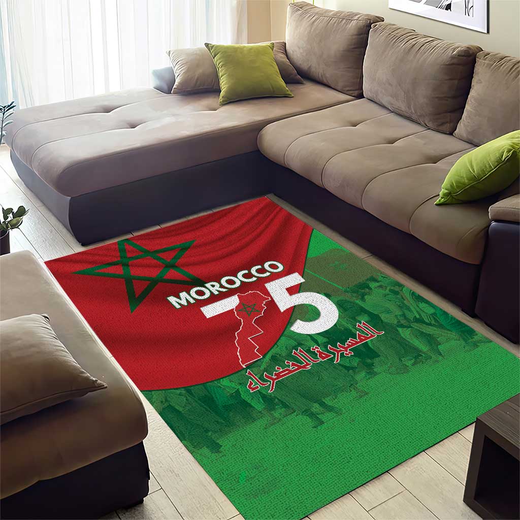 Morocco Green March Day Area Rug One People - One Nation - Wonder Print Shop