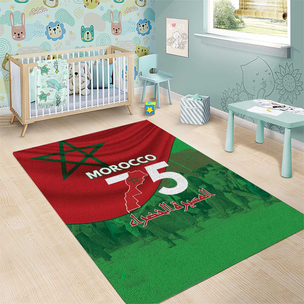 Morocco Green March Day Area Rug One People - One Nation - Wonder Print Shop