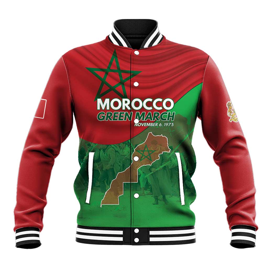 Morocco Green March Day Baseball Jacket One People - One Nation - Wonder Print Shop