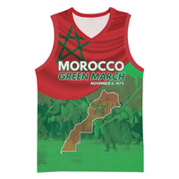 Morocco Green March Day Basketball Jersey One People - One Nation - Wonder Print Shop