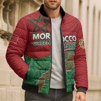 Morocco Green March Day Bomber Puffer Jacket One People - One Nation - Wonder Print Shop