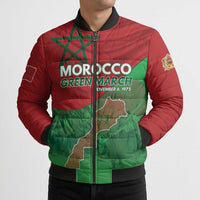 Morocco Green March Day Bomber Puffer Jacket One People - One Nation - Wonder Print Shop