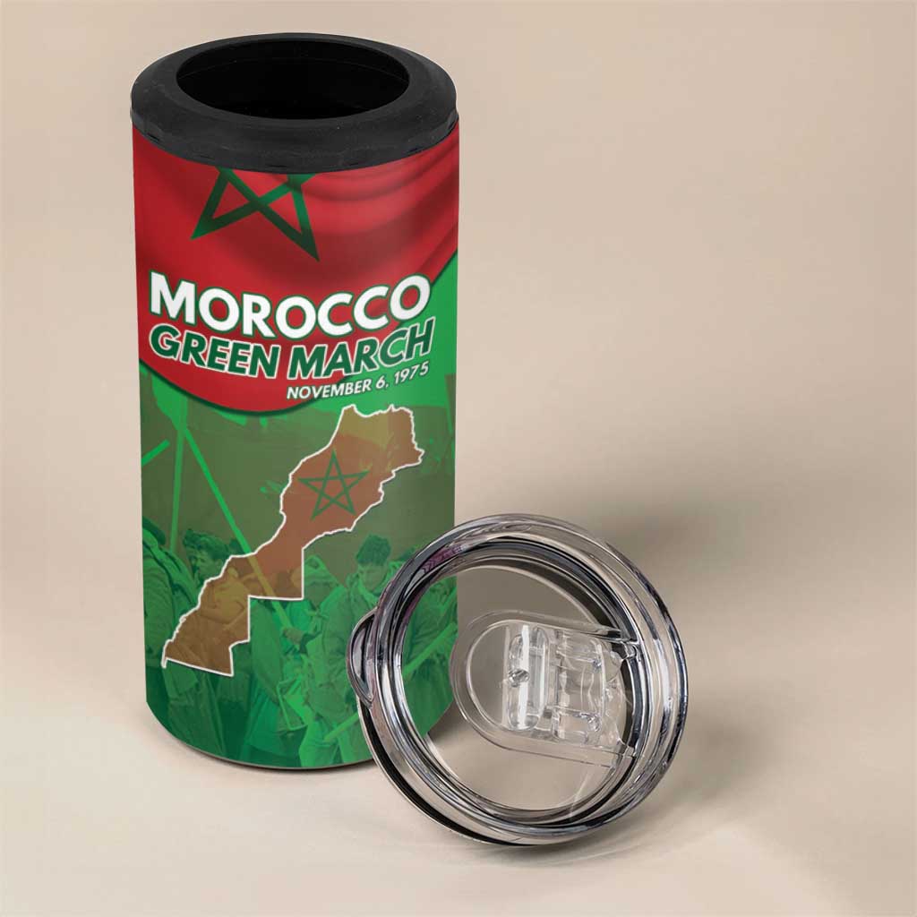 Morocco Green March Day 4 in 1 Can Cooler Tumbler One People - One Nation - Wonder Print Shop