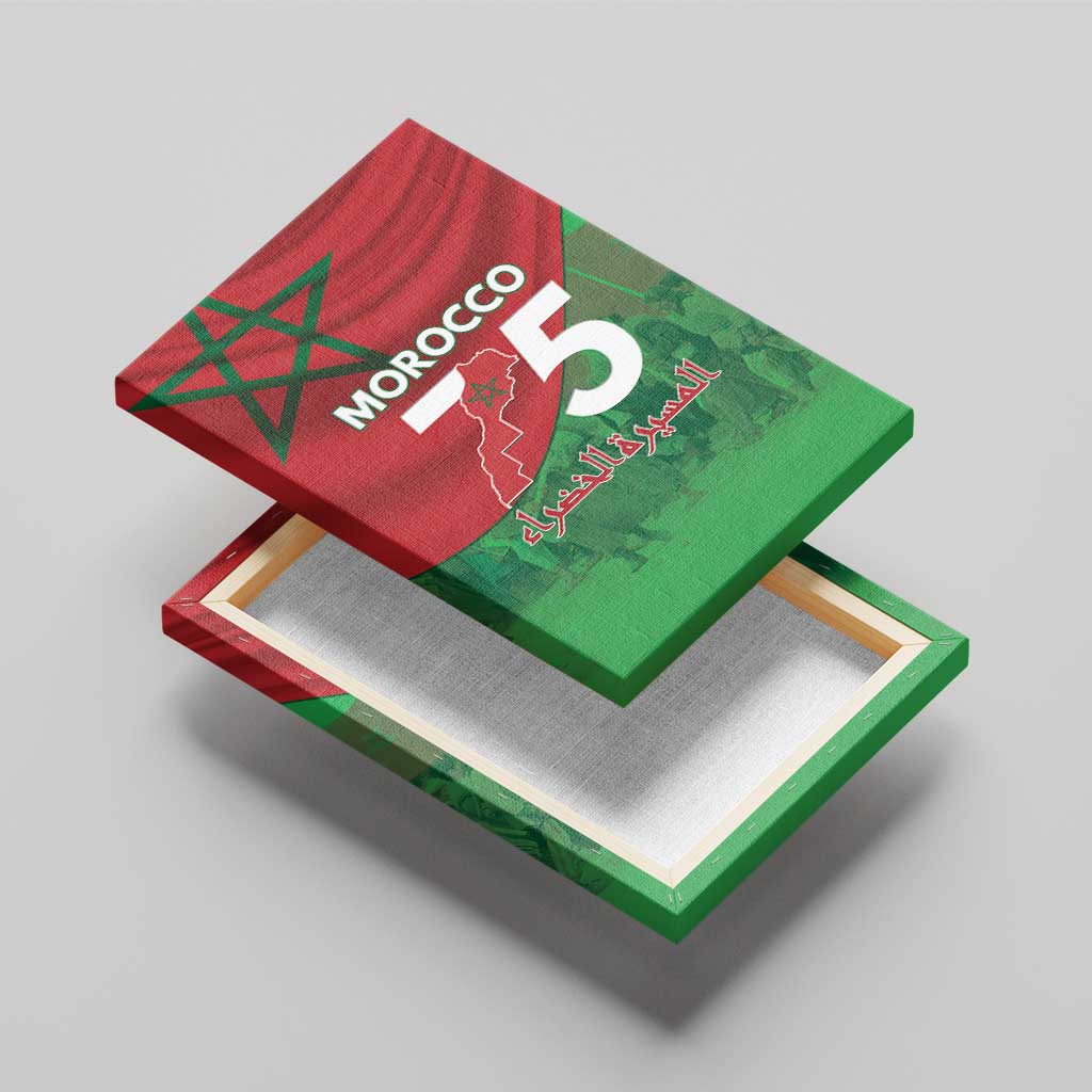 Morocco Green March Day Canvas Wall Art One People - One Nation - Wonder Print Shop