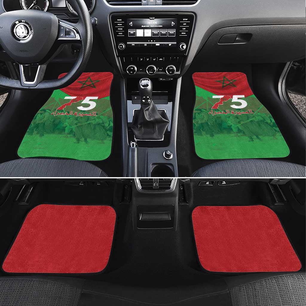 Morocco Green March Day Car Mats One People - One Nation - Wonder Print Shop