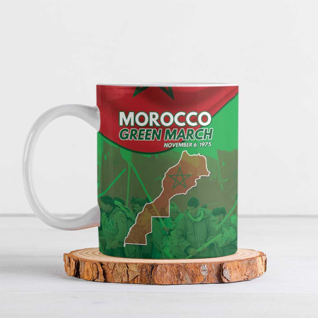 Morocco Green March Day Ceramic Mug One People - One Nation - Wonder Print Shop