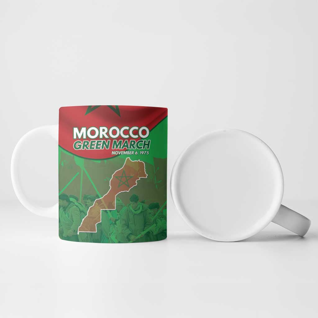 Morocco Green March Day Ceramic Mug One People - One Nation - Wonder Print Shop