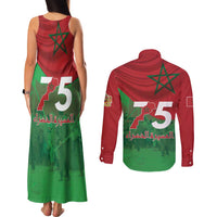 Morocco Green March Day Couples Matching Tank Maxi Dress and Long Sleeve Button Shirt One People - One Nation - Wonder Print Shop