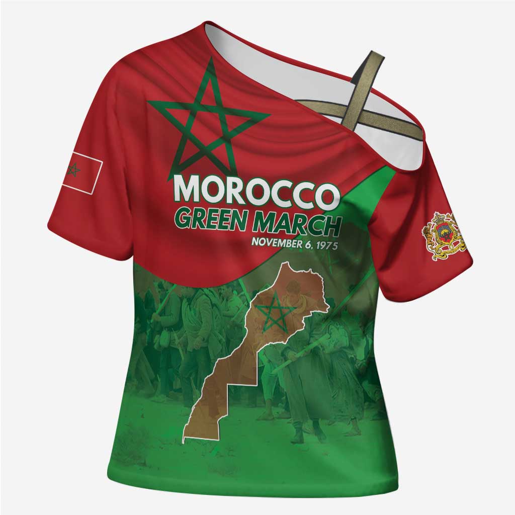Morocco Green March Day Cross Shoulder Shirt One People - One Nation - Wonder Print Shop