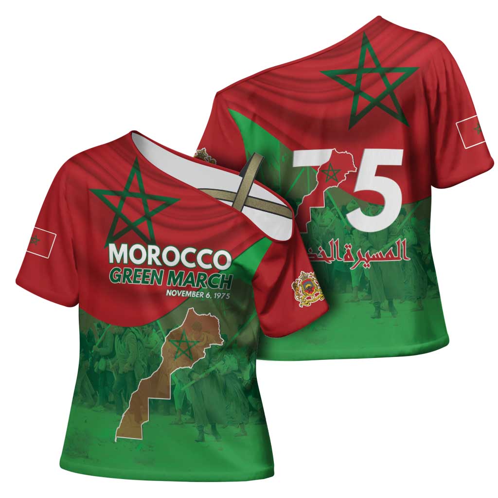 Morocco Green March Day Cross Shoulder Shirt One People - One Nation - Wonder Print Shop