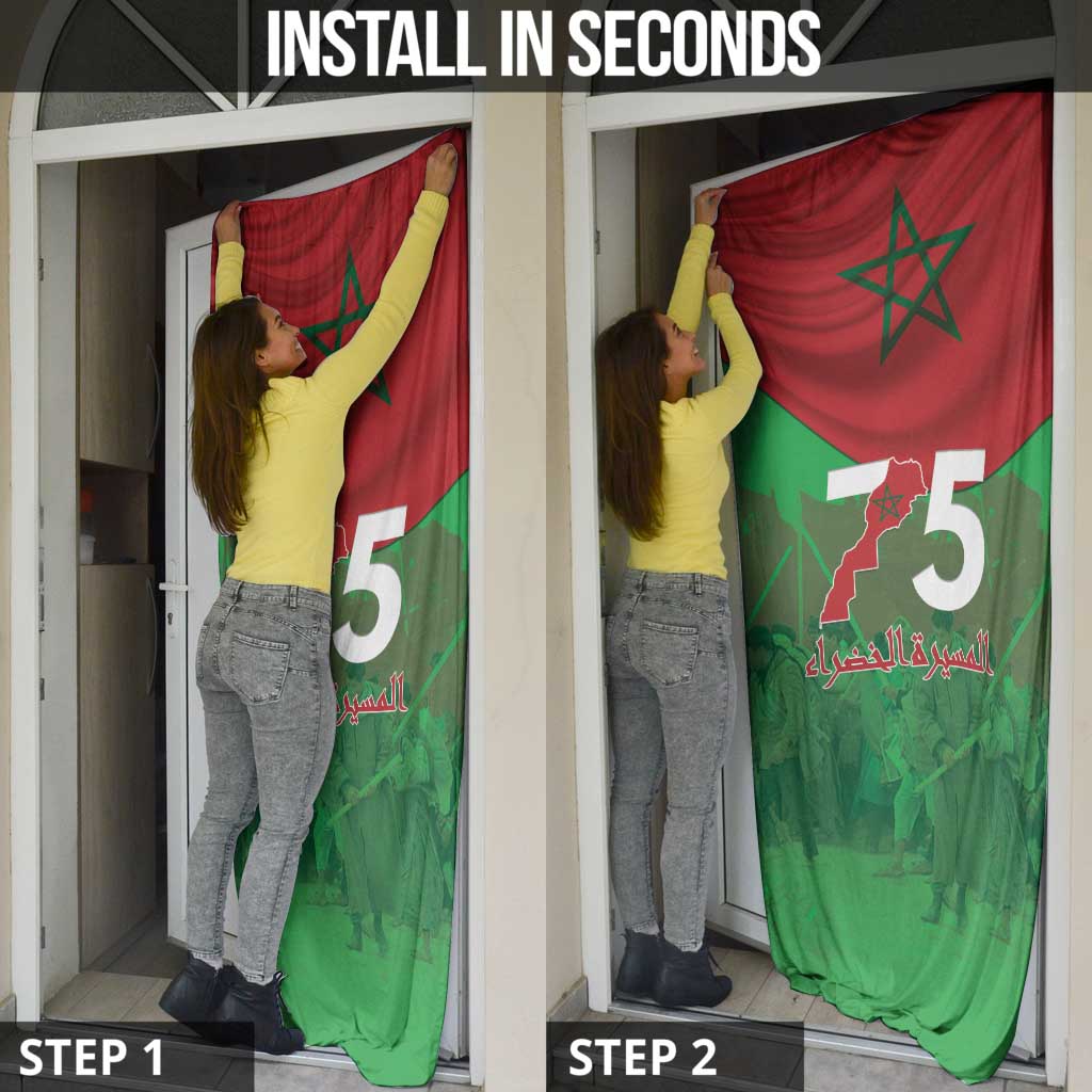 Morocco Green March Day Door Cover One People - One Nation - Wonder Print Shop