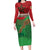 Morocco Green March Day Family Matching Long Sleeve Bodycon Dress and Hawaiian Shirt One People - One Nation - Wonder Print Shop