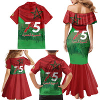 Morocco Green March Day Family Matching Mermaid Dress and Hawaiian Shirt One People - One Nation - Wonder Print Shop