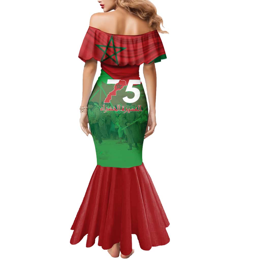 Morocco Green March Day Family Matching Mermaid Dress and Hawaiian Shirt One People - One Nation - Wonder Print Shop