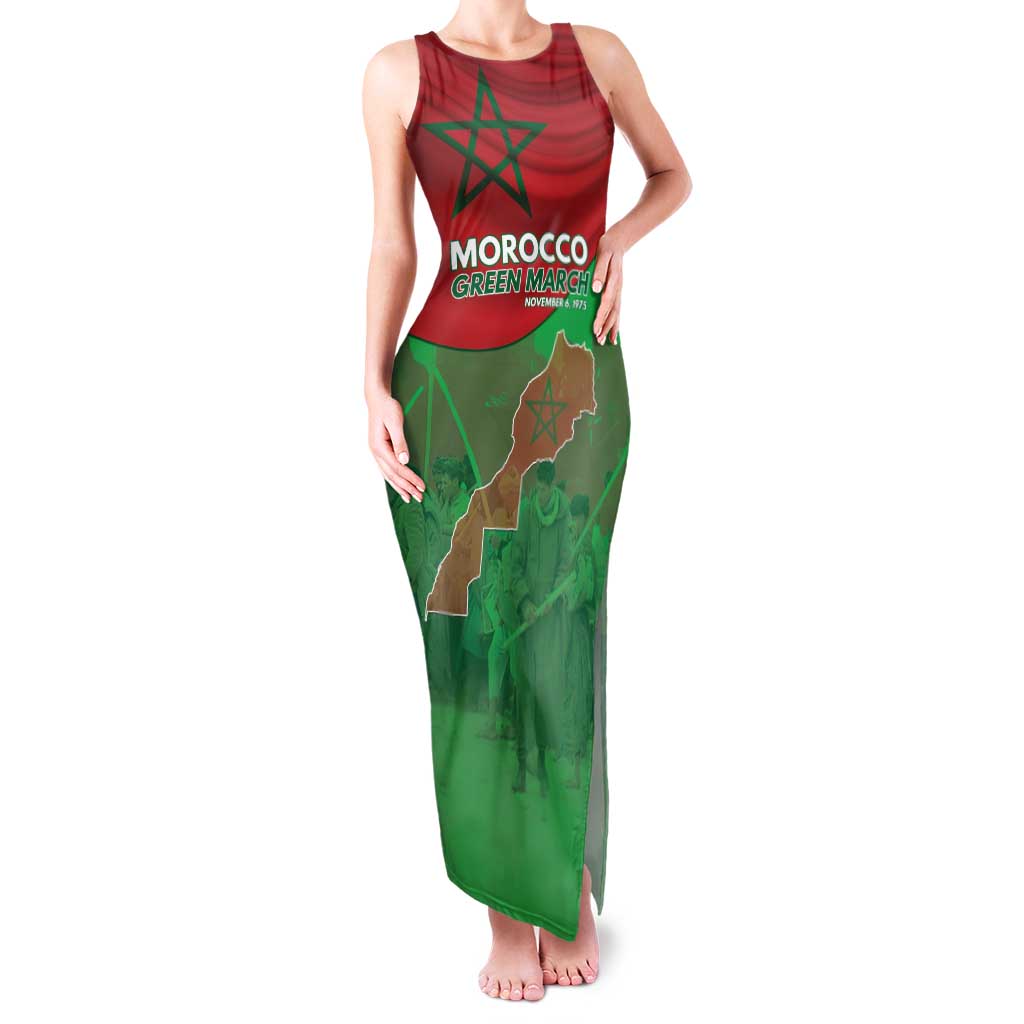Morocco Green March Day Family Matching Tank Maxi Dress and Hawaiian Shirt One People - One Nation - Wonder Print Shop