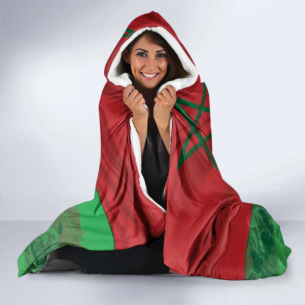 Morocco Green March Day Hooded Blanket One People - One Nation - Wonder Print Shop