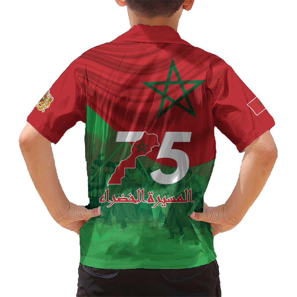 Morocco Green March Day Kid Hawaiian Shirt One People - One Nation - Wonder Print Shop
