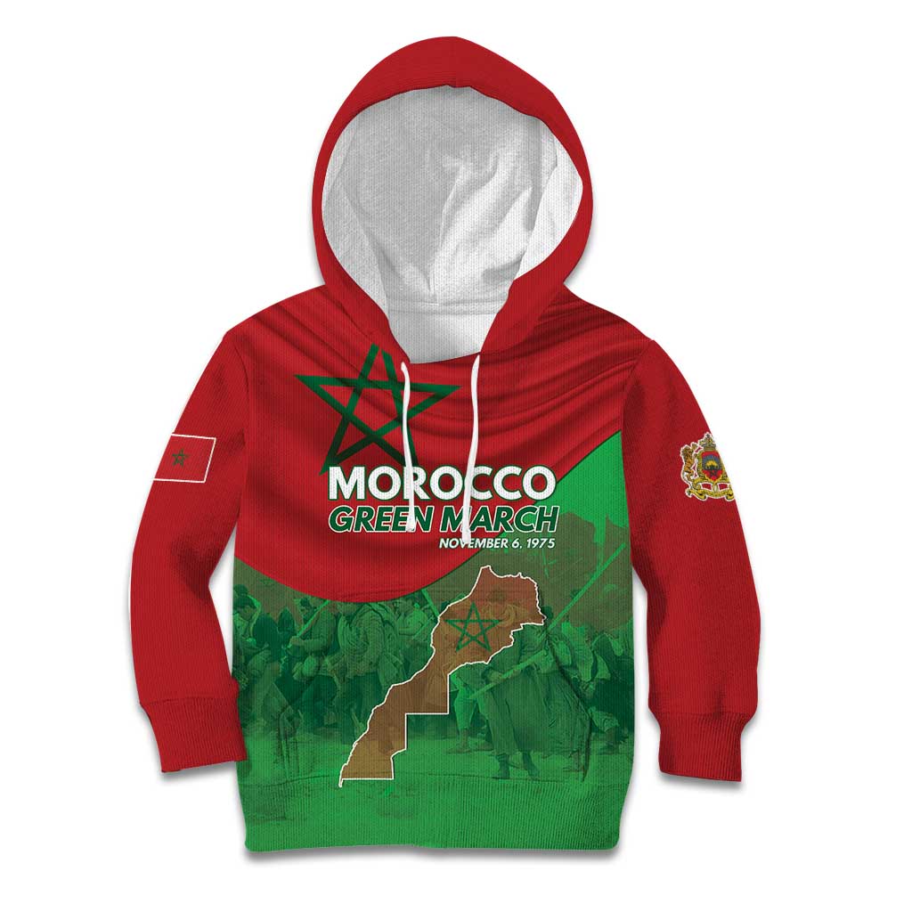 Morocco Green March Day Kid Hoodie One People - One Nation - Wonder Print Shop