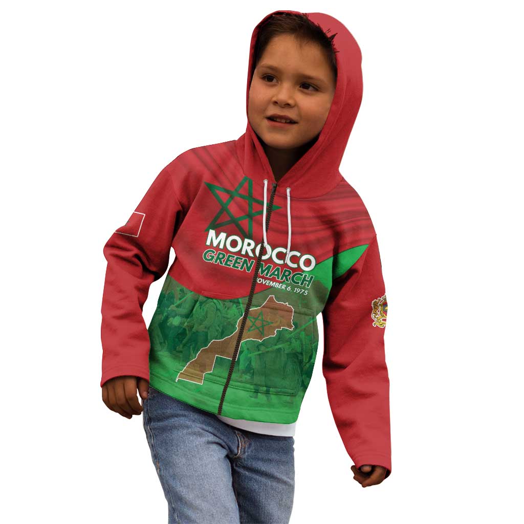 Morocco Green March Day Kid Hoodie One People - One Nation - Wonder Print Shop