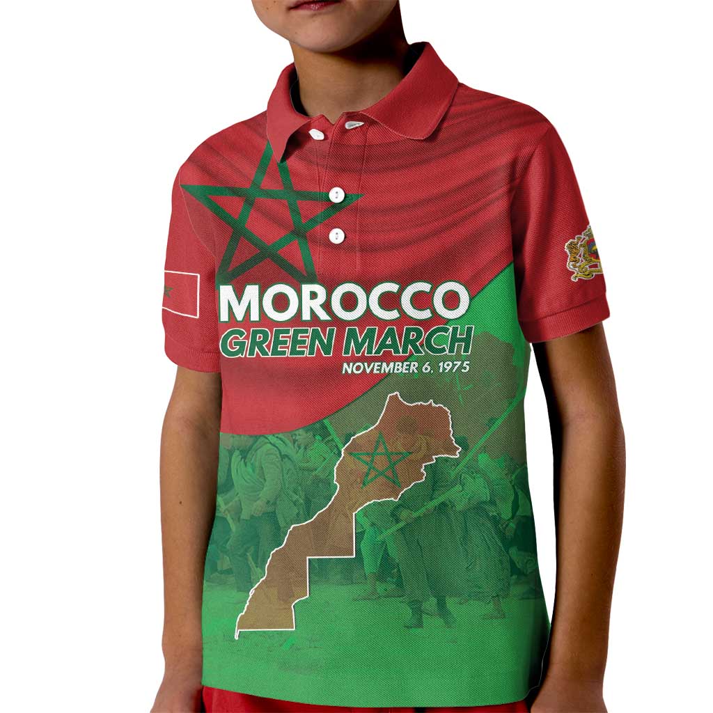 Morocco Green March Day Kid Polo Shirt One People - One Nation - Wonder Print Shop