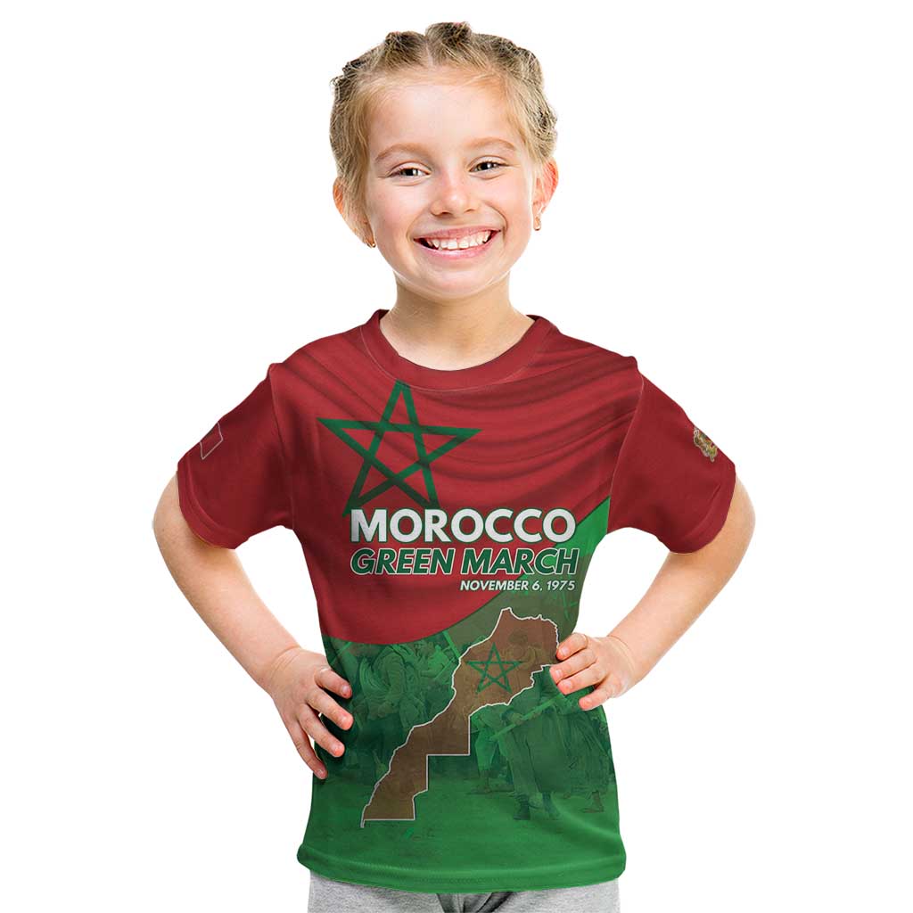 Morocco Green March Day Kid T Shirt One People - One Nation - Wonder Print Shop