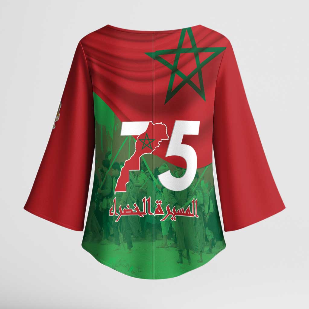 Morocco Green March Day Kimono Sleeve Blouse One People - One Nation - Wonder Print Shop