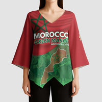 Morocco Green March Day Kimono Sleeve Blouse One People - One Nation - Wonder Print Shop