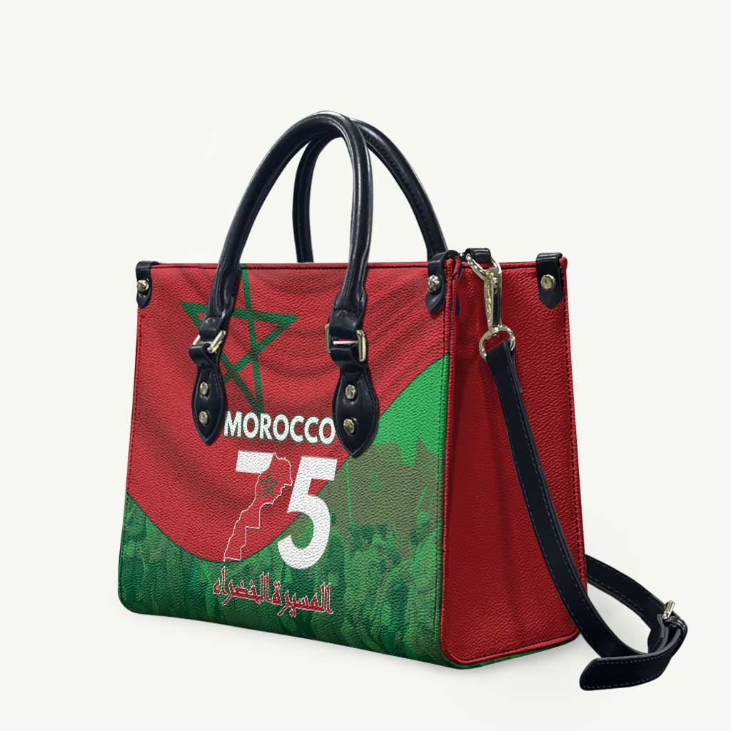Morocco Green March Day Leather Bag One People - One Nation - Wonder Print Shop